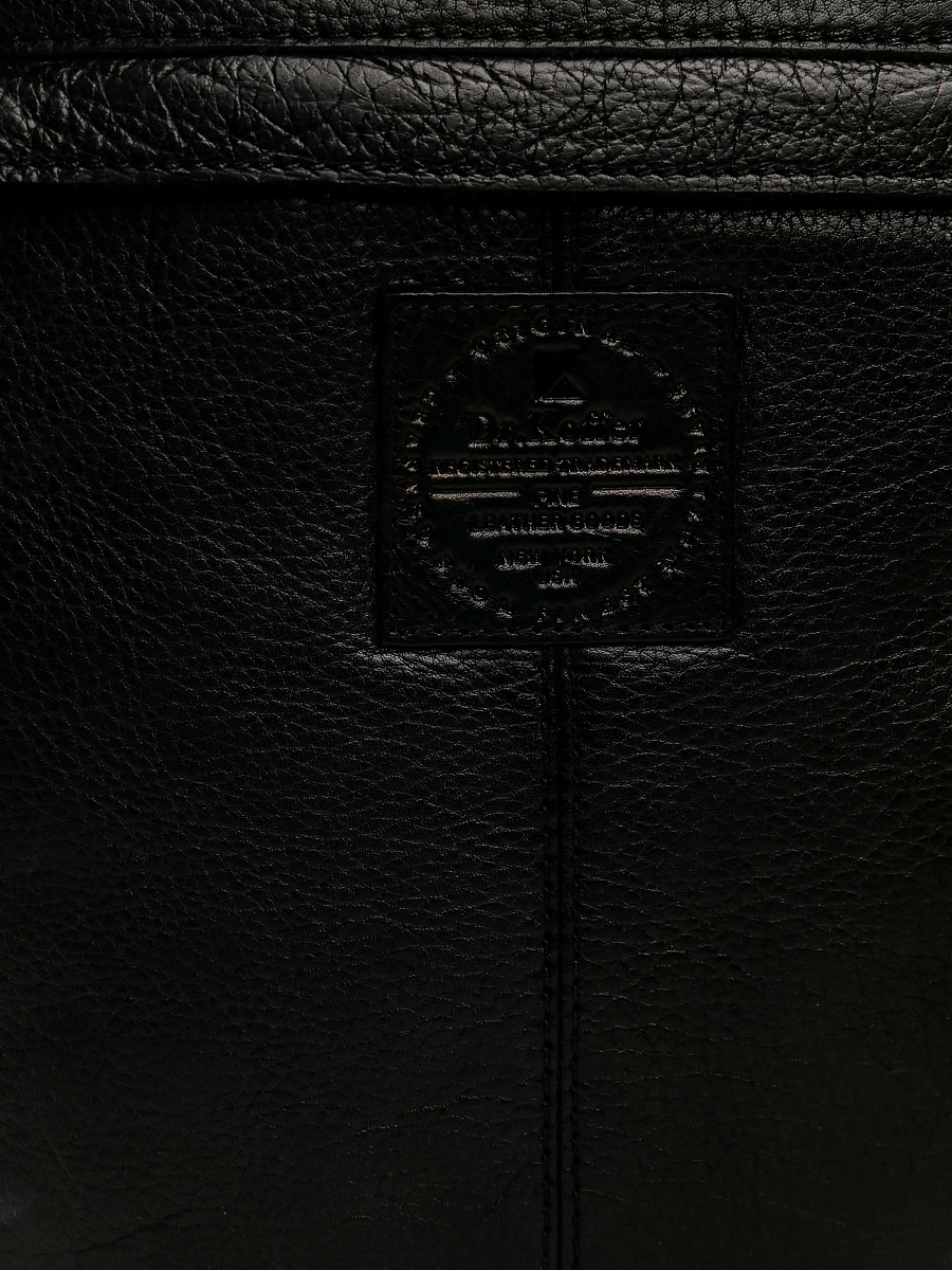 Сумка через плечо Dr.Koffer из натуральной кожи черная