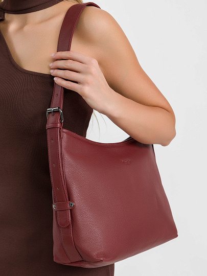 Женская сумка Dr.Koffer из натуральной кожи бордовая