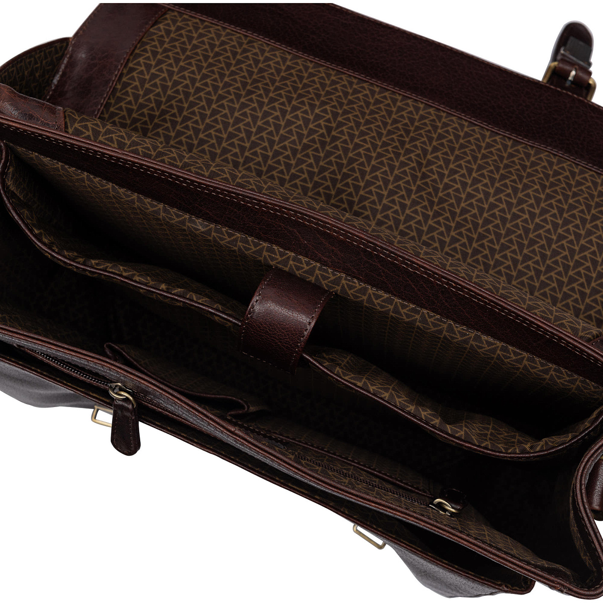 Портфель Dr.Koffer из натуральной кожи темно-коричневый