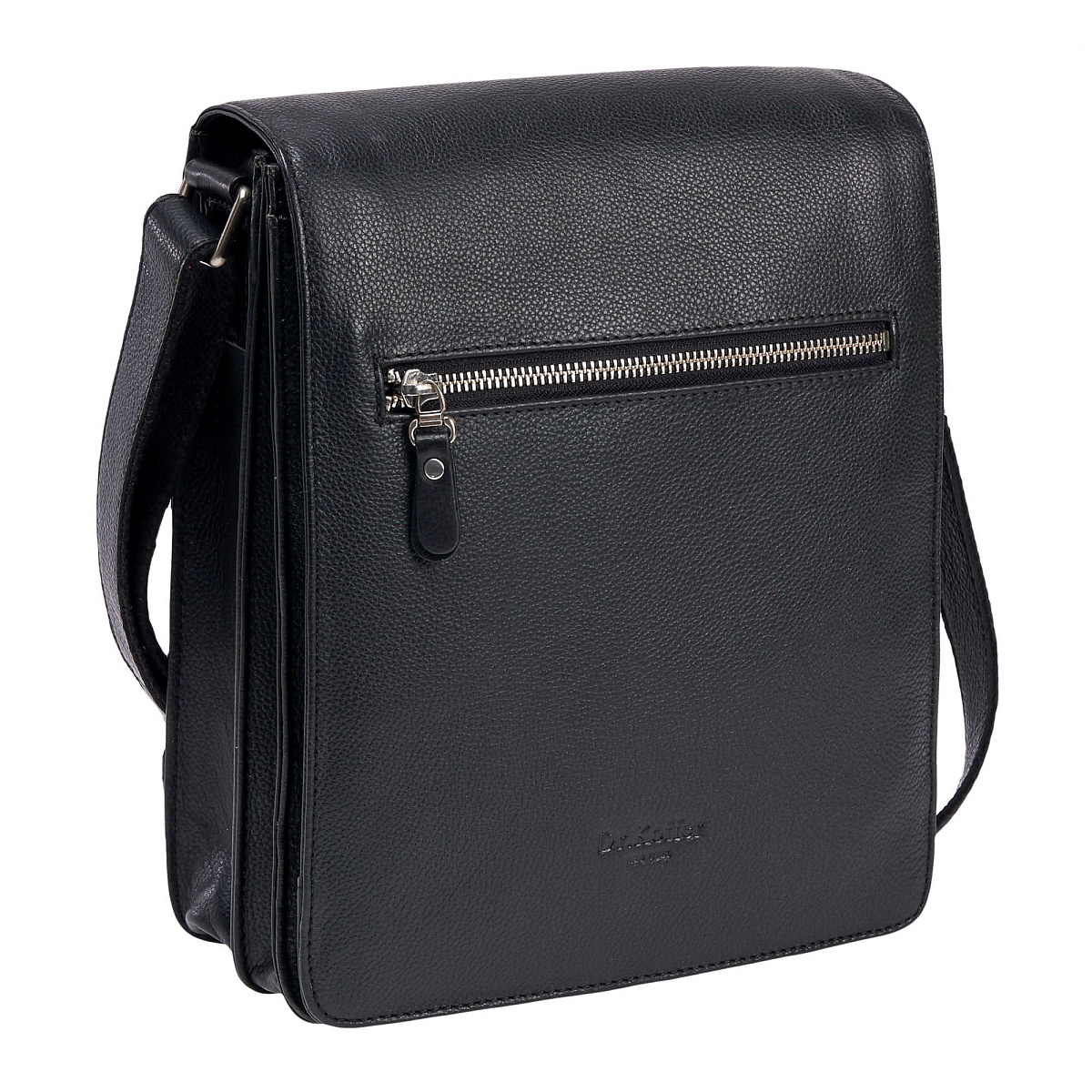 Сумка через плечо Dr.Koffer из натуральной кожи черная