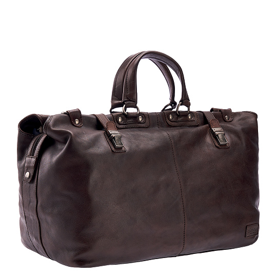 Сумка дорожная Dr.Koffer из натуральной кожи коричневая