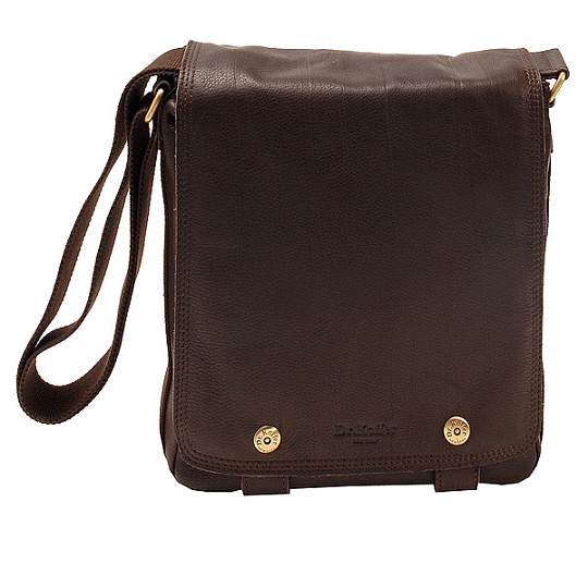 Сумка через плечо Dr.Koffer из натуральной кожи коричневая