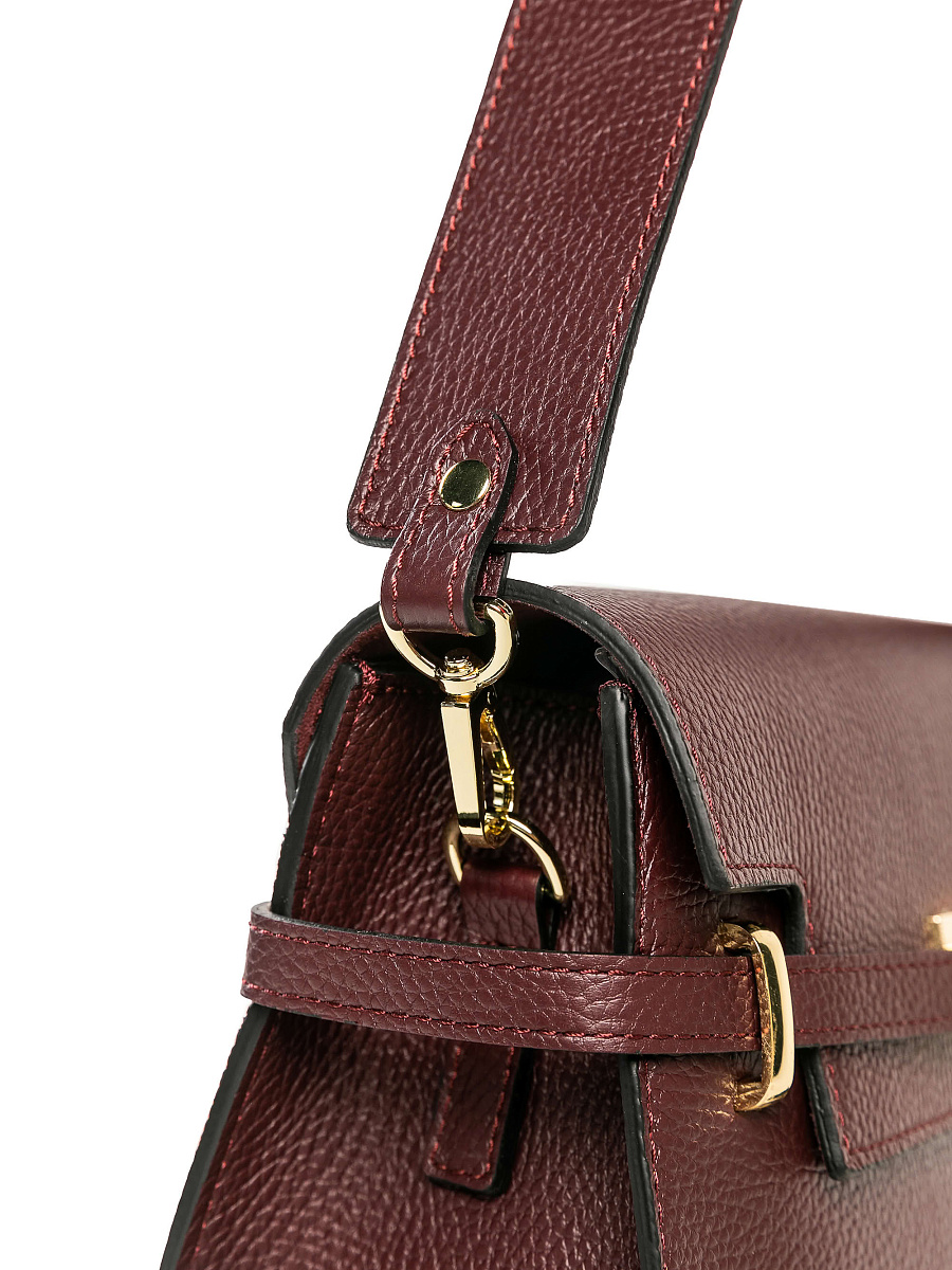 Женская сумка Dr. Koffer из натуральной кожи бордовая