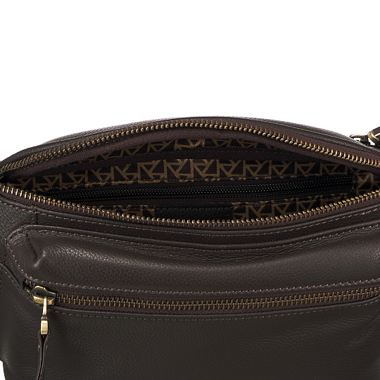 Сумка на пояс Dr. Koffer из натуральной кожи коричневая