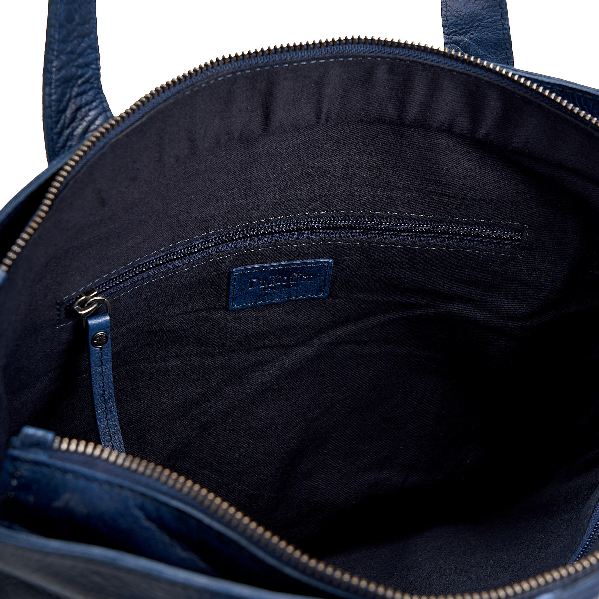 Деловая сумка Dr.Koffer из натуральной кожи синяя