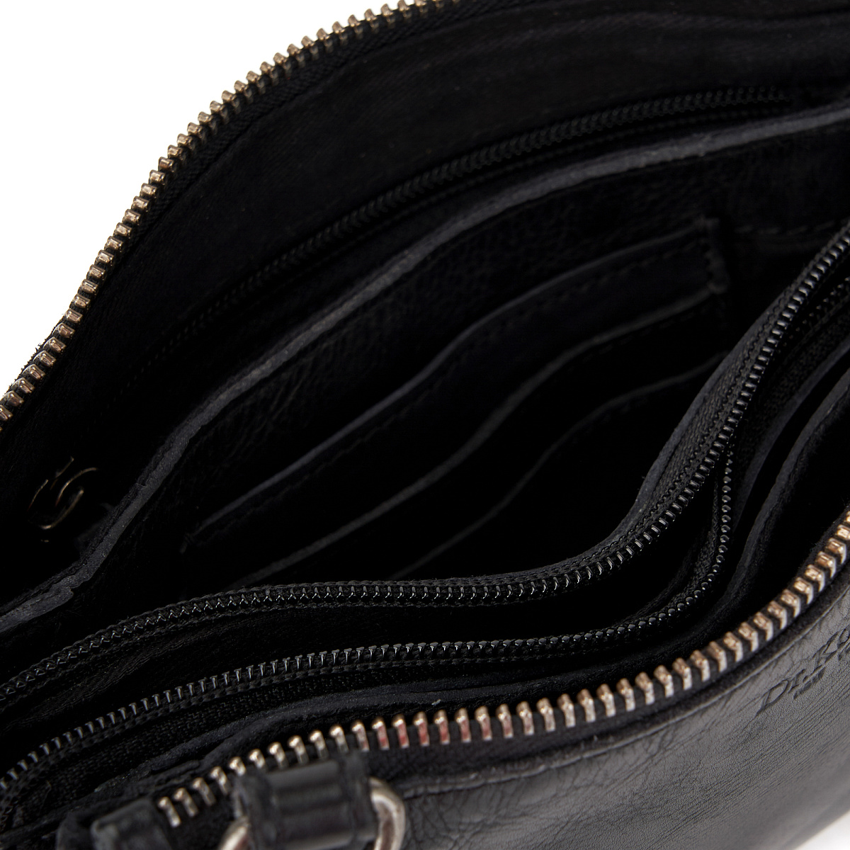 Сумка через плечо Dr.Koffer из натуральной кожи черная