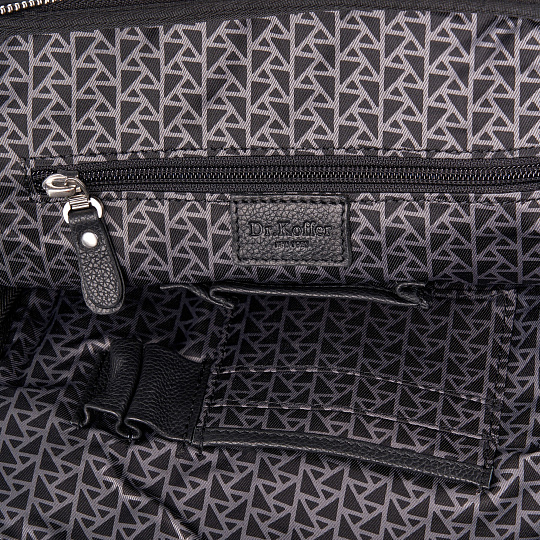 Сумка через плечо Dr.Koffer из натуральной кожи черная