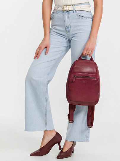 Рюкзак Dr.Koffer из натуральной кожи бордовый