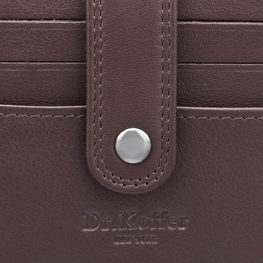 Кредитница Dr.Koffer из натуральной кожи коричневая