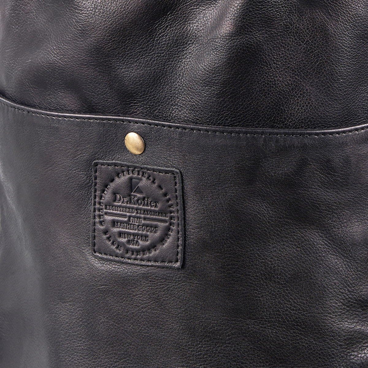 Рюкзак Dr.Koffer из натуральной кожи черный