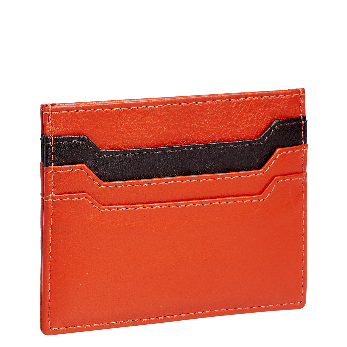 Кредитница Dr.Koffer из натуральной кожи оранжевая