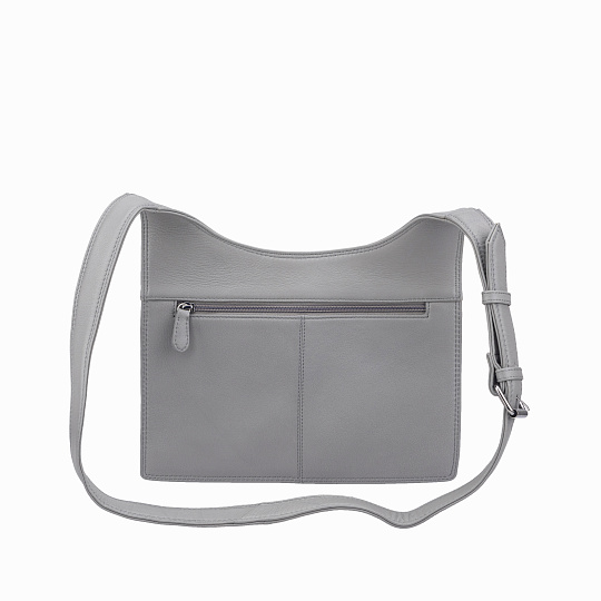Сумка через плечо Dr.Koffer из натуральной кожи серая