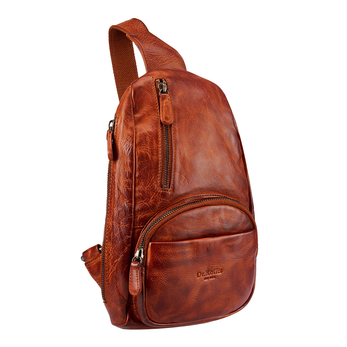 Рюкзак Dr.Koffer из натуральной кожи светло-коричневый