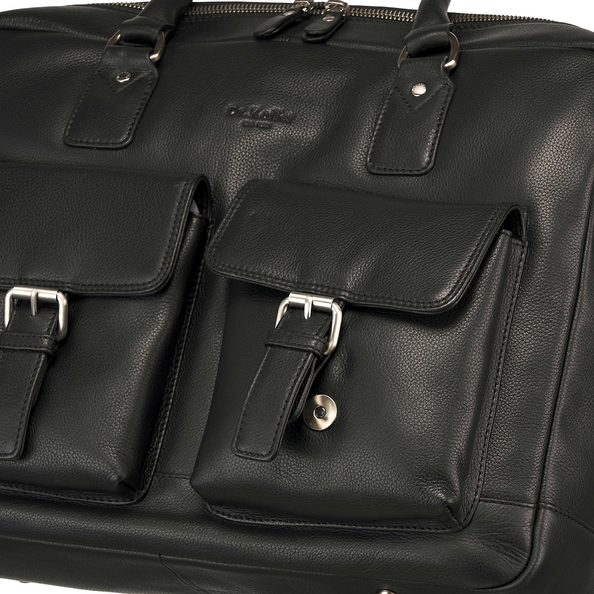 Деловая сумка Dr.Koffer из натуральной кожи черная