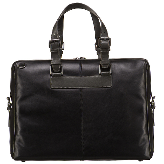 Деловая сумка Dr.Koffer из натуральной кожи черная
