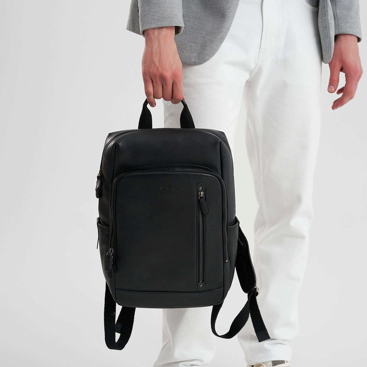 Рюкзак Dr.Koffer из натуральной кожи черный