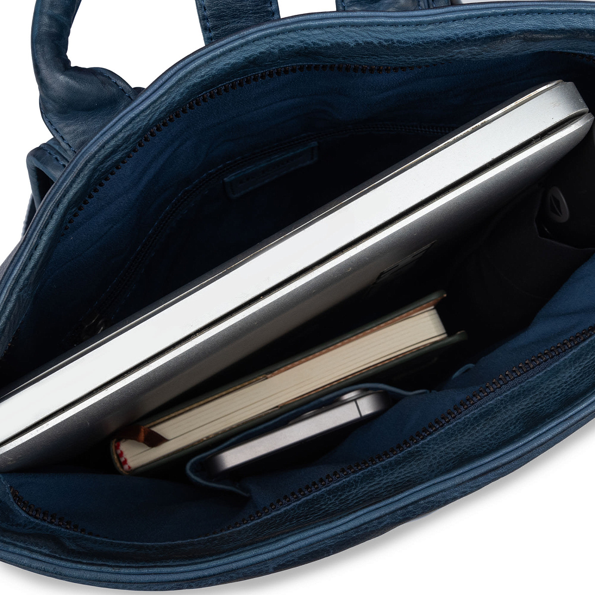 Рюкзак Dr.Koffer из натуральной кожи синий