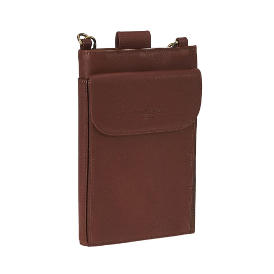 Нагрудный кошелек на ремне светло-коричневого цвета Dr.Koffer X510352-146-09