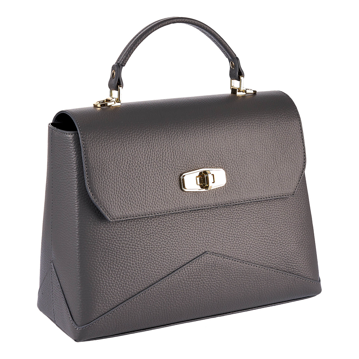 Женская сумка  Dr. Koffer из натуральной кожи серая