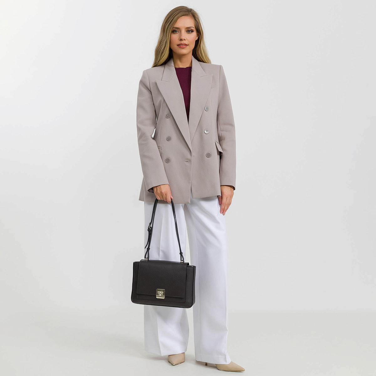 Женская сумка Dr. Koffer из натуральной кожи коричневая