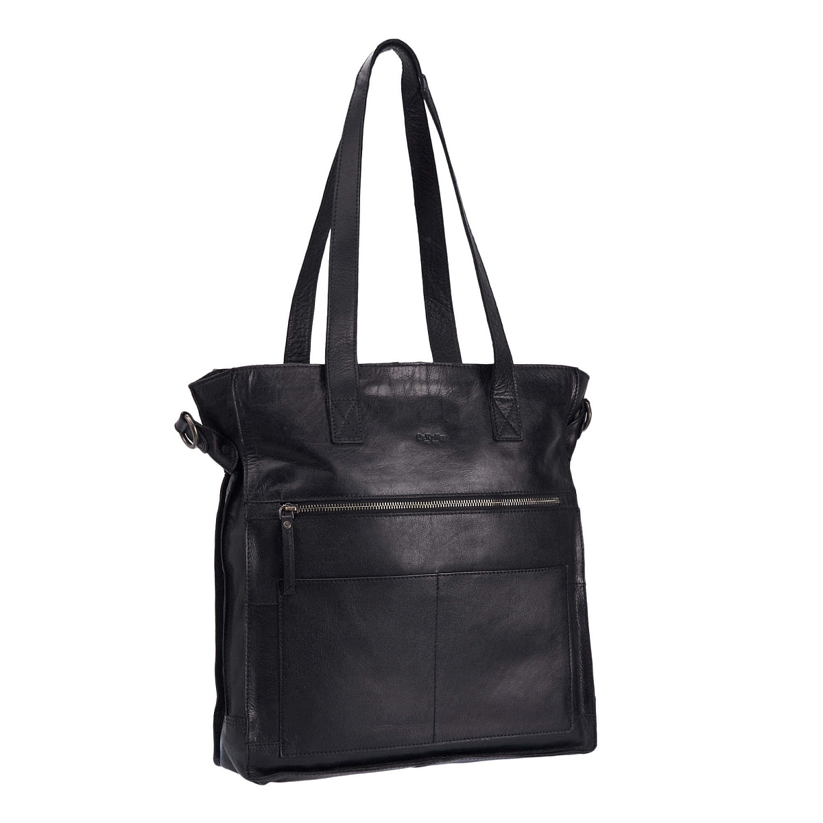 Деловая сумка Dr.Koffer из натуральной кожи черная