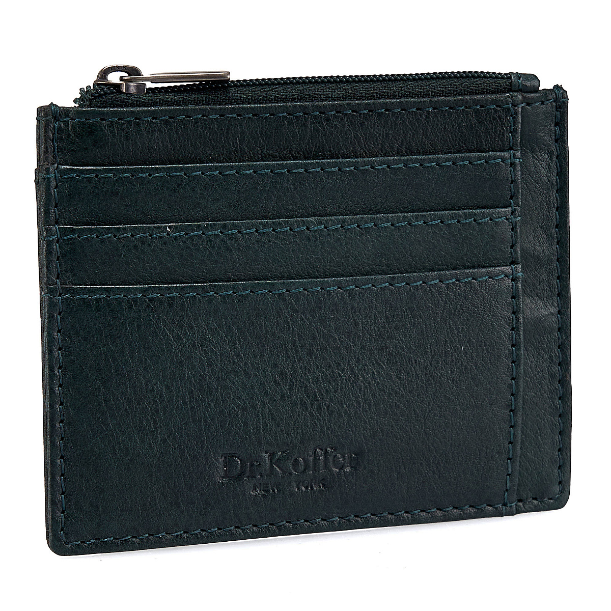 Кредитница Dr.Koffer из натуральной кожи зеленая