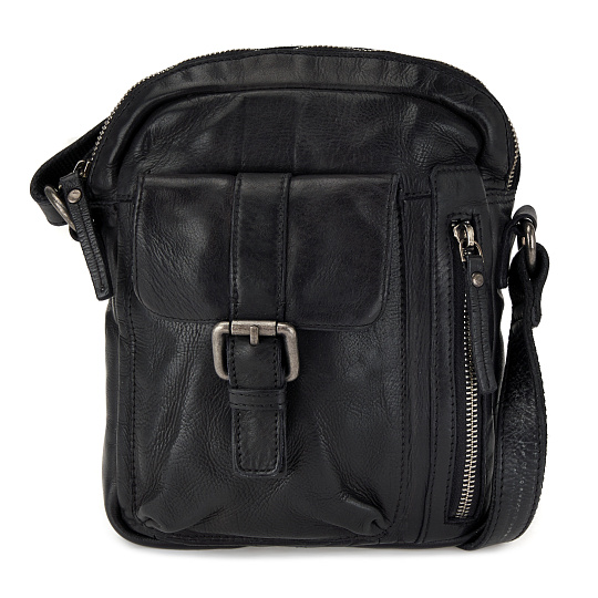 Сумка через плечо Dr.Koffer из натуральной кожи черная