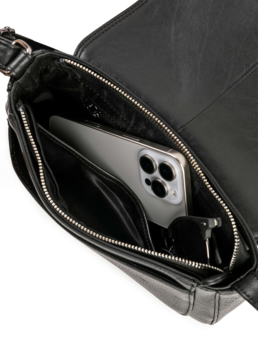 Женская сумка Dr.Koffer из натуральной кожи чёрная