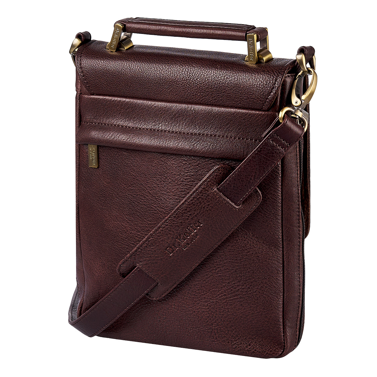 Сумка планшет Dr.Koffer из натуральной кожи коричневый