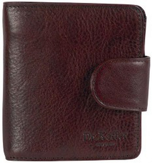 Портмоне Dr.Koffer из натуральной кожи коричневое
