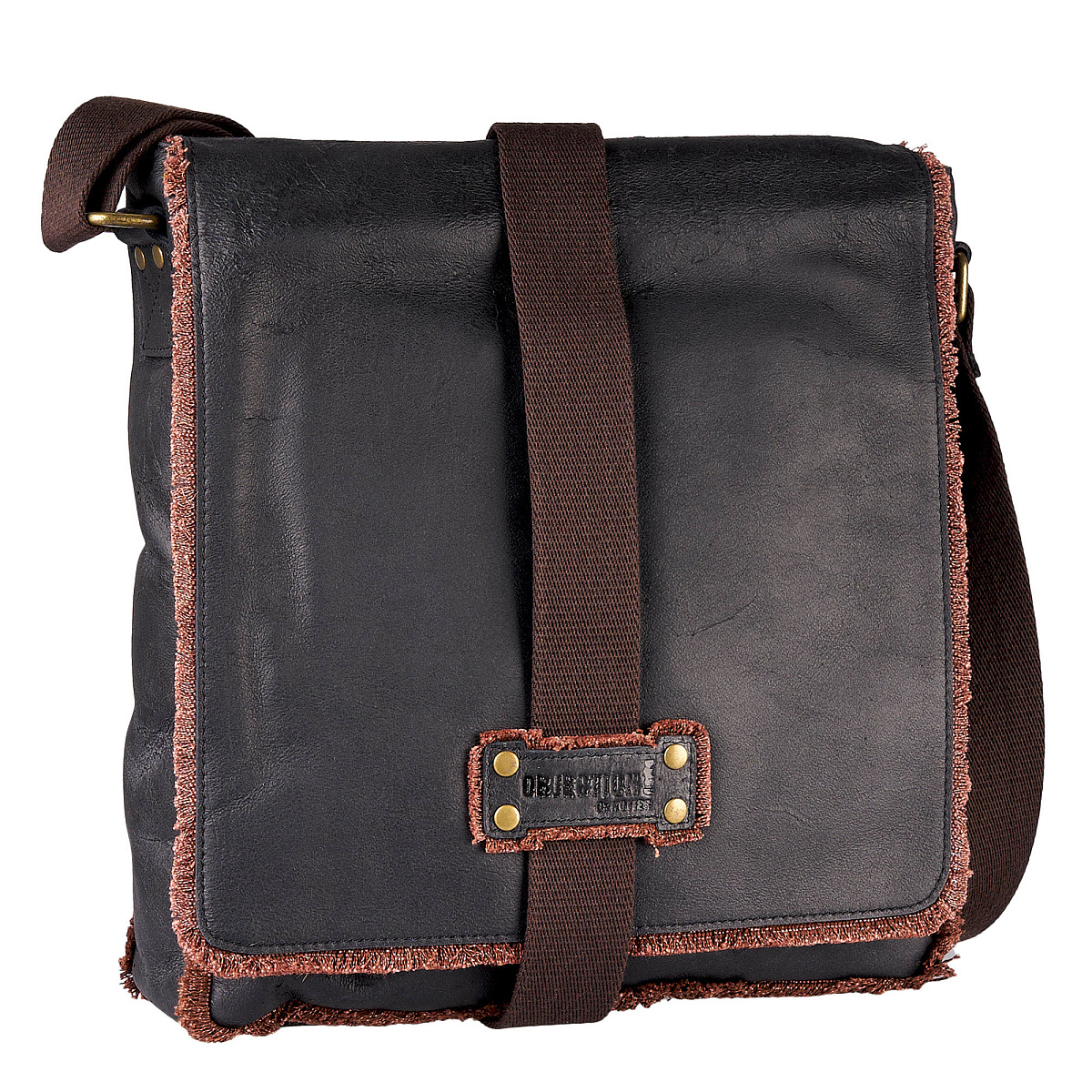 Сумка через плечо Dr.Koffer из натуральной кожи черная