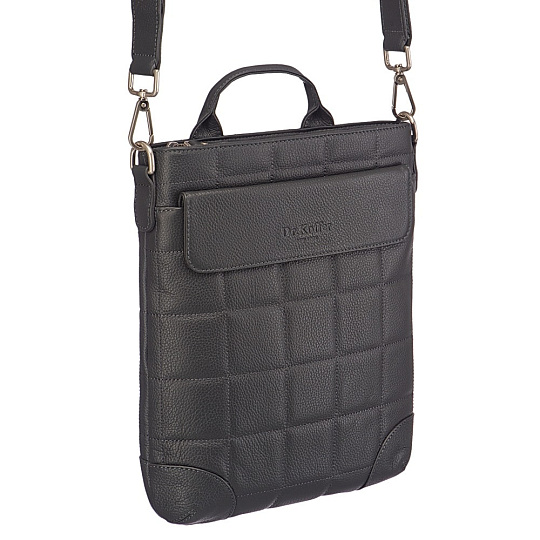 Сумка через плечо Dr.Koffer из натуральной кожи серая