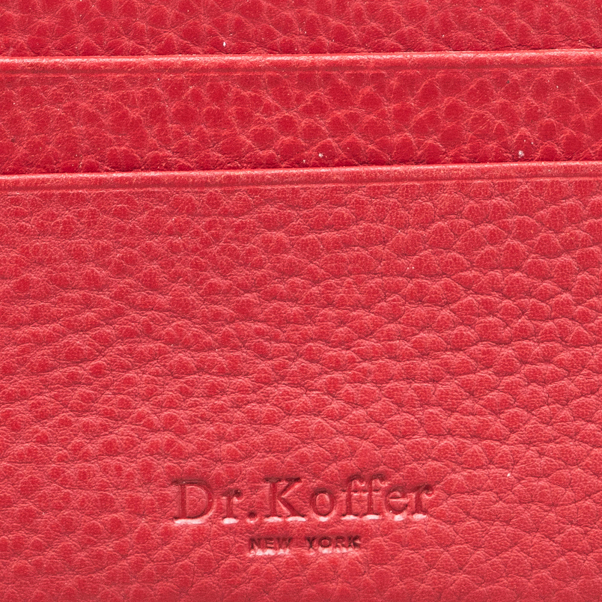 Кредитница Dr.Koffer из натуральной кожи красная