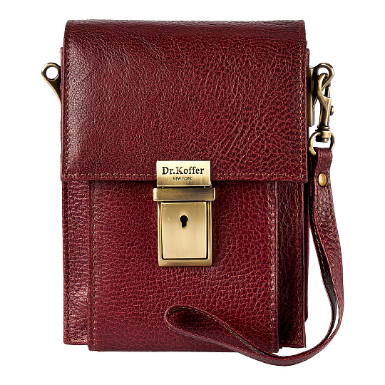 Сумка через плечо Dr.Koffer из натуральной кожи коричневая