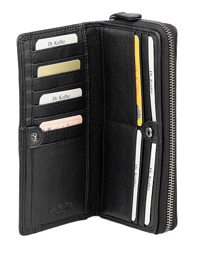 Кошелек Dr.Koffer из натуральной кожи черный