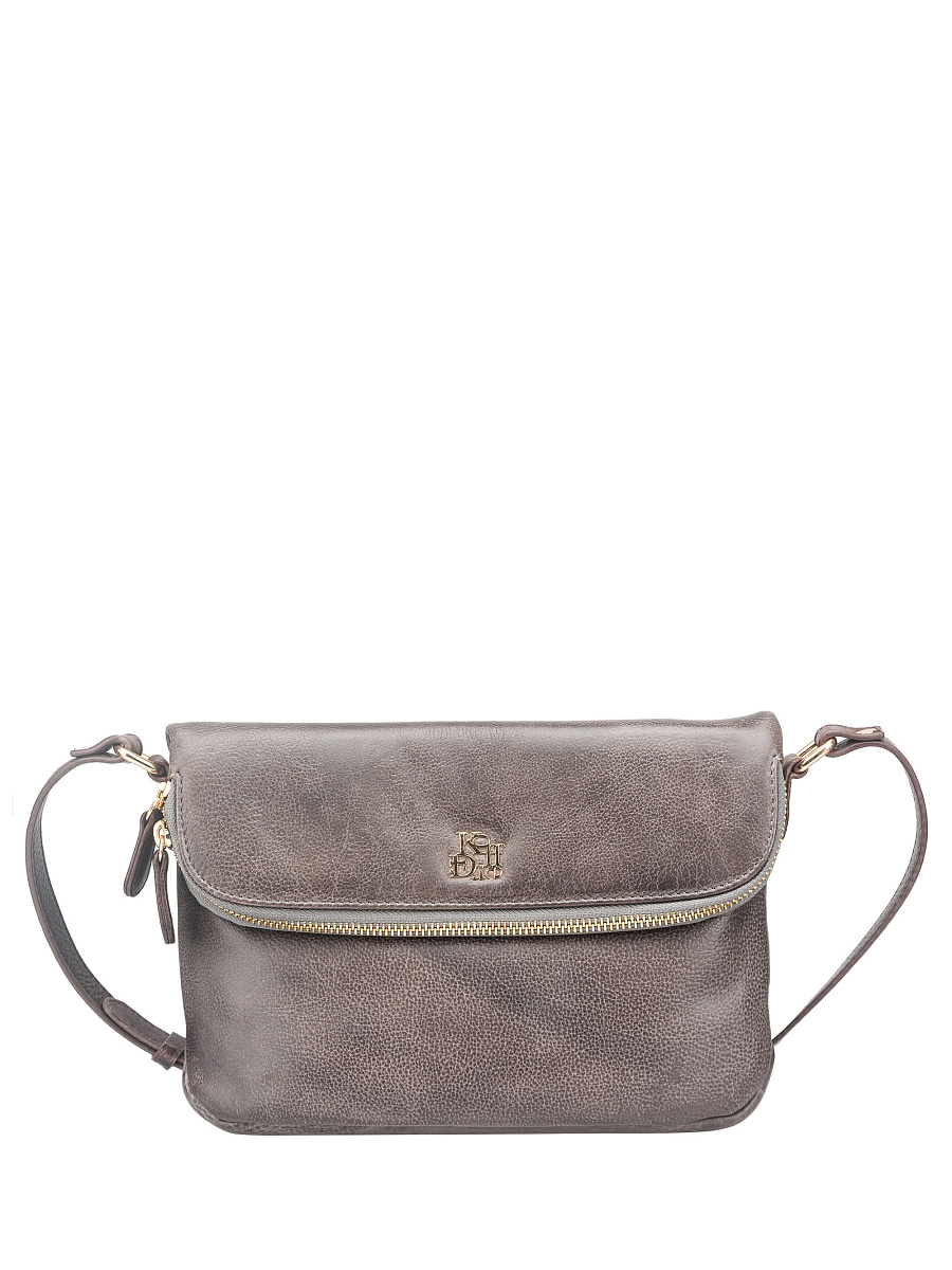 Женская сумка Dr. Koffer из натуральной кожи серая