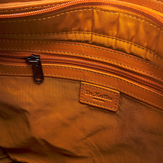 Женская сумка Dr.Koffer из натуральной кожи желтая