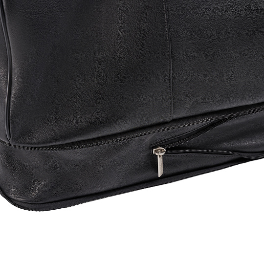 Сумка дорожная Dr.Koffer из натуральной кожи черная