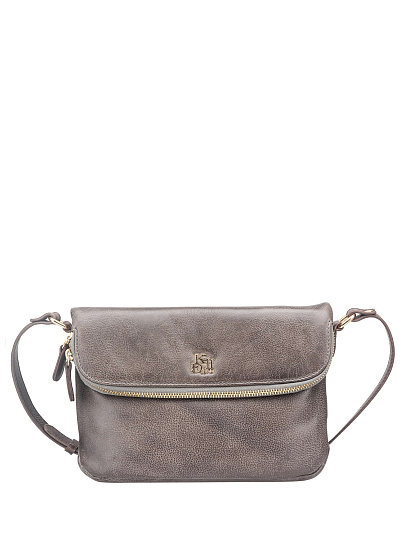 Женская сумка Dr. Koffer из натуральной кожи серая