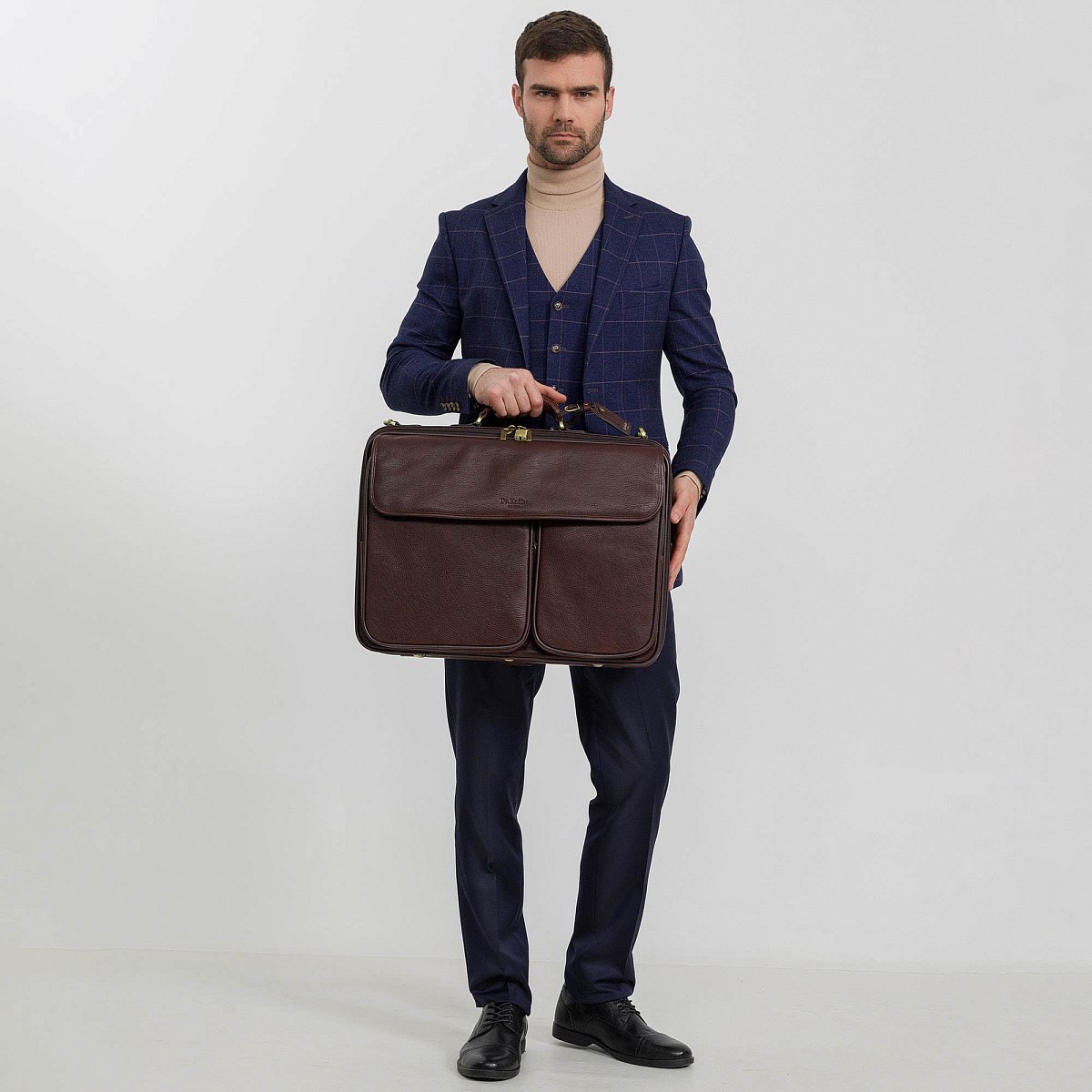 Сумка дорожная портплед Dr.Koffer из натуральной кожи