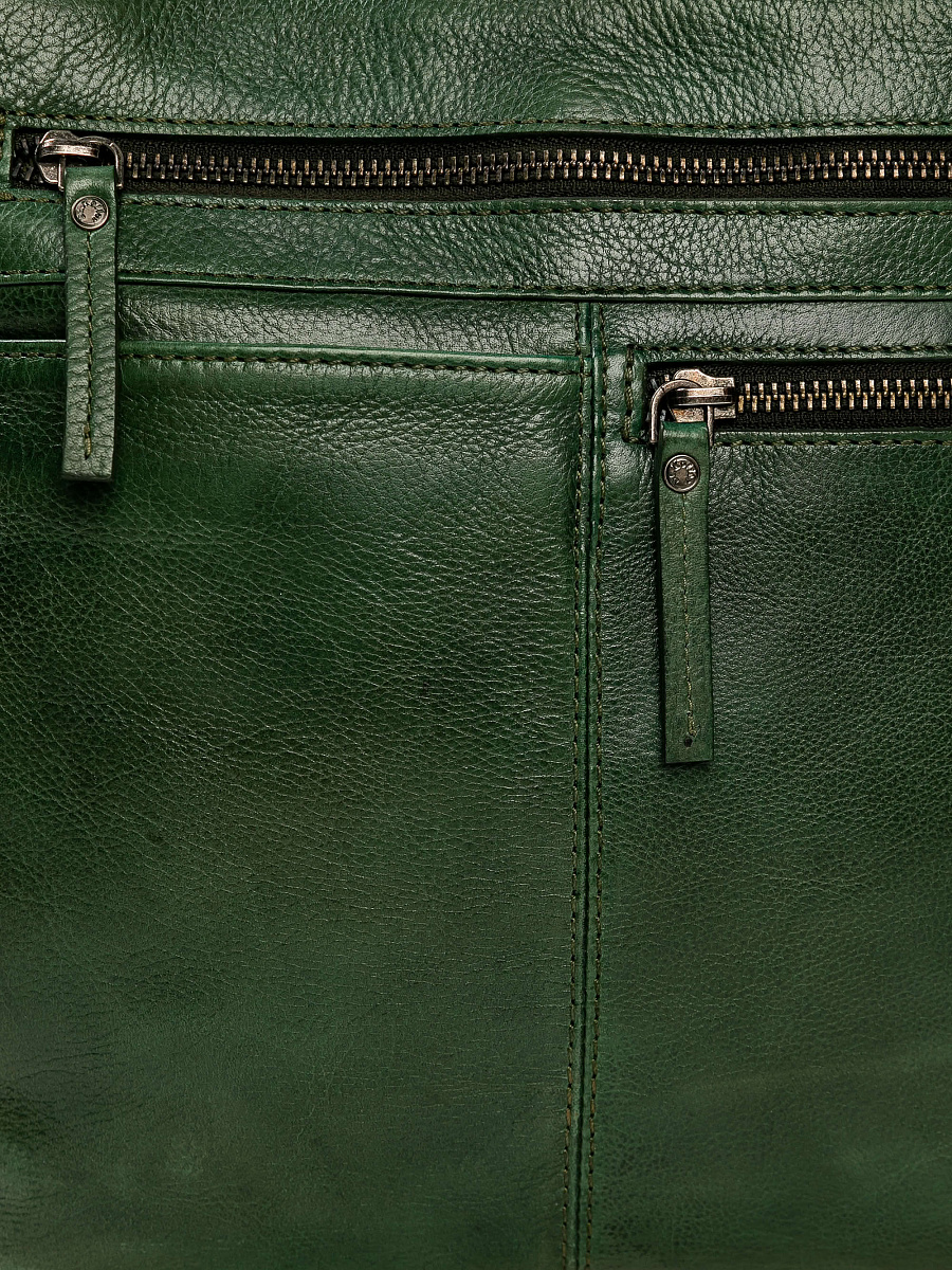 Сумка через плечо Dr.Koffer из натуральной кожи зеленая