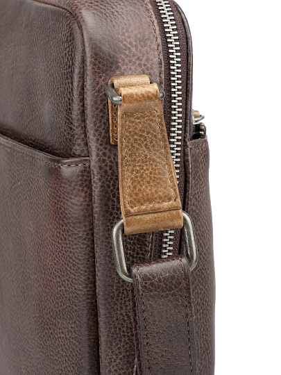 Сумка через плечо Dr. Koffer из натуральной кожи коричневая