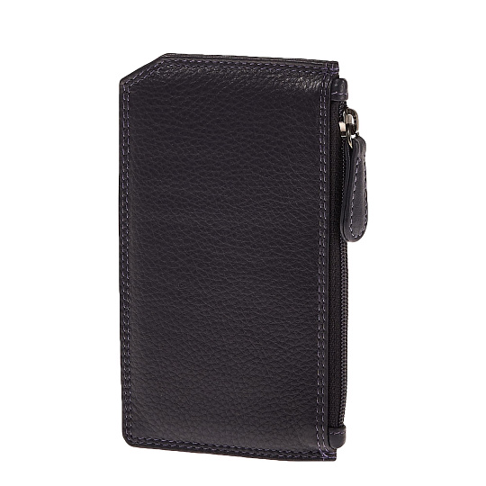 Кредитница Dr.Koffer из натуральной кожи фиолетовая