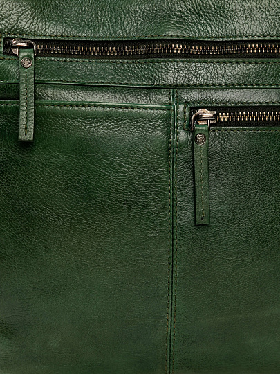 Сумка через плечо Dr.Koffer из натуральной кожи зеленая