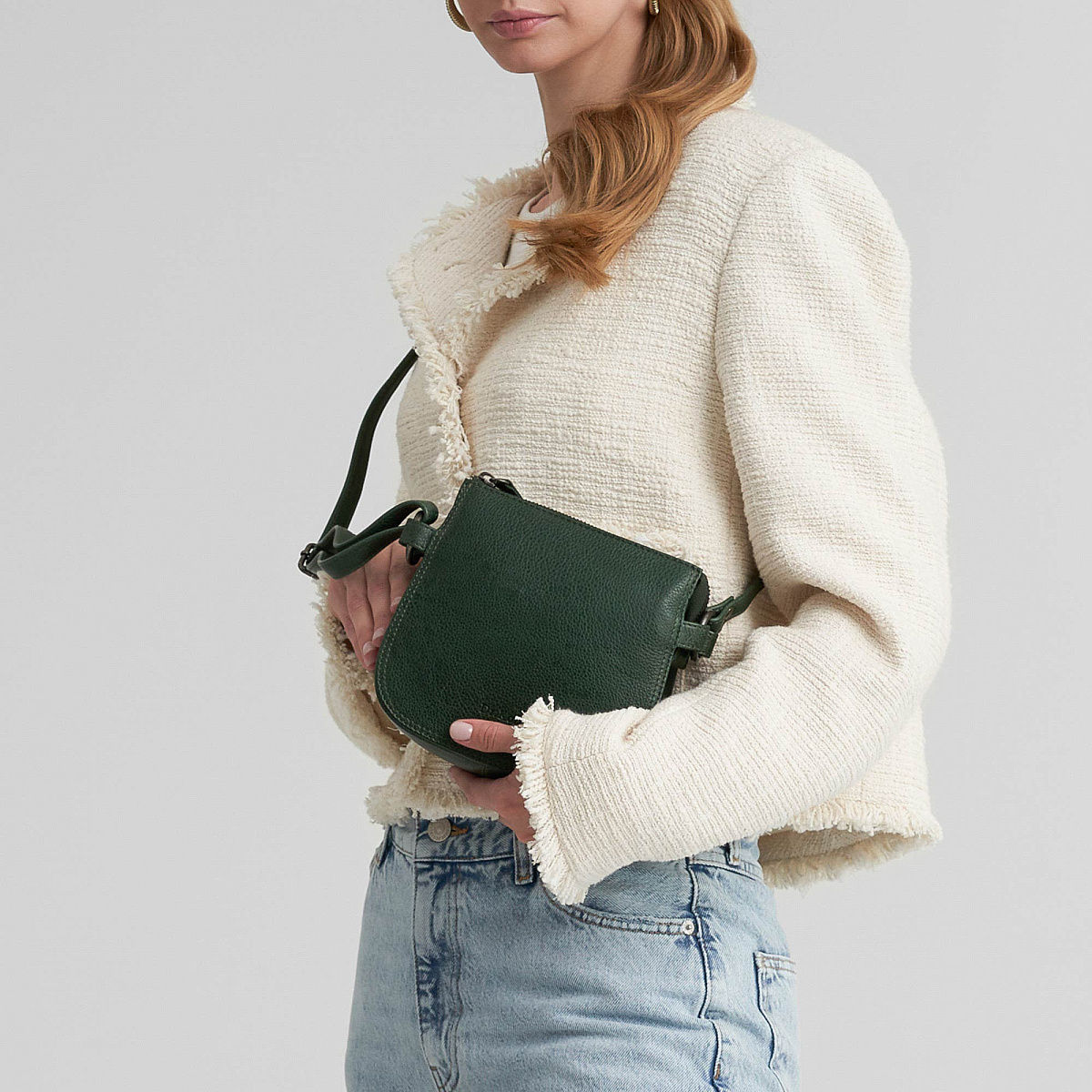 Женская сумка Dr.Koffer из натуральной кожи зеленая