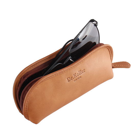 Очечник Dr.Koffer из натуральной кожи коричневый