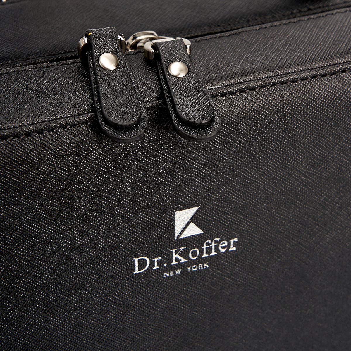 Деловая сумка Dr.Koffer из натуральной кожи черная