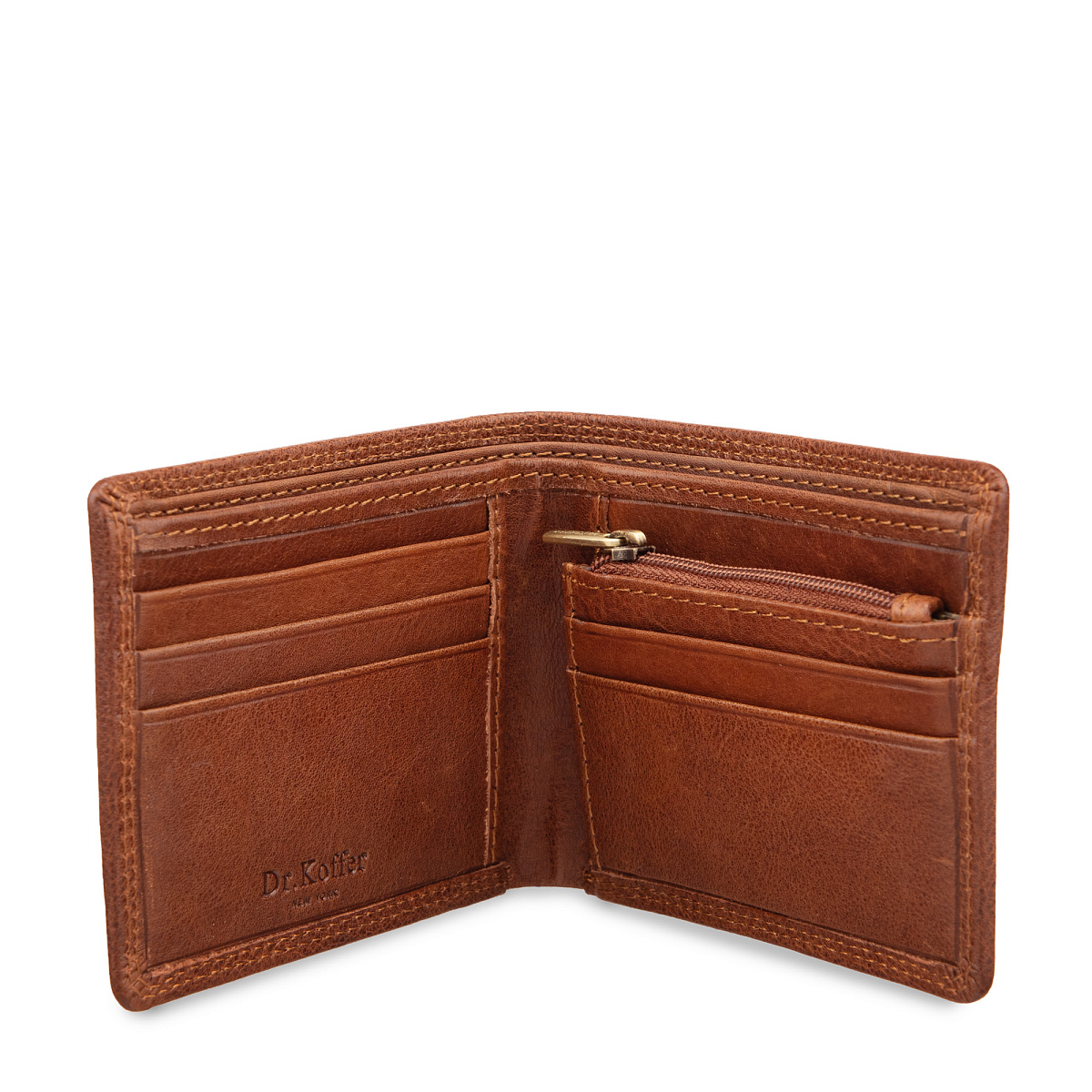 Портмоне Dr.Koffer из натуральной кожи светло-коричневое