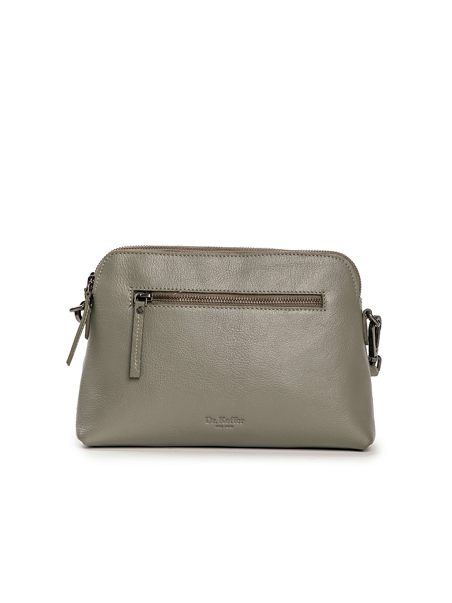 Женская сумка Dr.Koffer из натуральной кожи серая