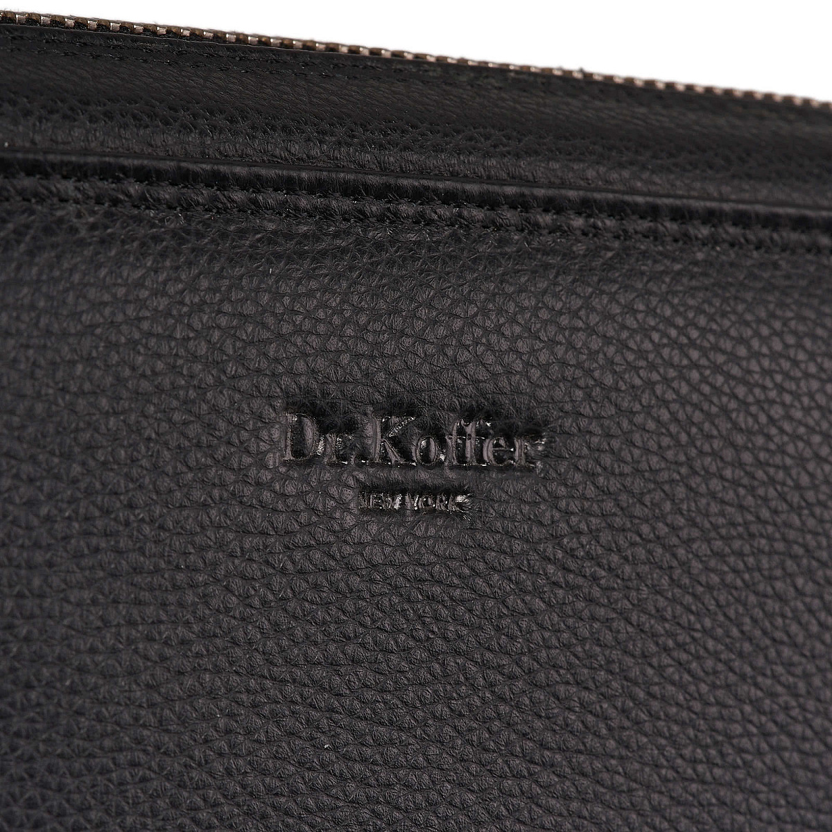 Сумка барсетка из натуральной кожи Dr. Koffer черная